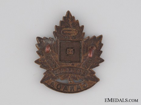 11th Battalion Railway Troops Other Ranks Cap Badge Reverse
