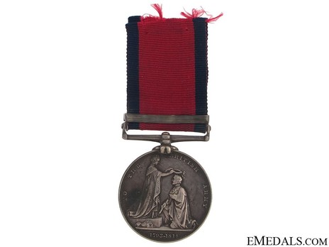 Silver Medal (with "TALAVERA" clasp) Reverse