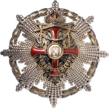Order of Franz Joseph, Type II, Military Division, Grand Cross Breast Star (with gold swords)