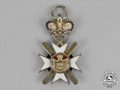 Order of the Cross of Takovo, IV Class (without swords) ReverseOrder of the Cross of Takovo, Civil Division, IV Class Reverse