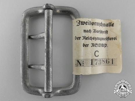 NSDAP Double Open Claw Belt Buckle (silvered version) Reverse