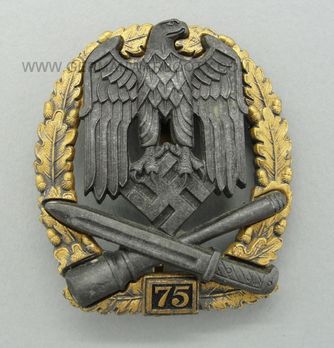 General Assault Badge, "75" Obverse