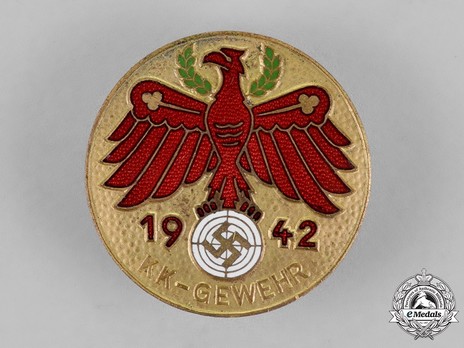 Tyrolean Marksmanship Gau Achievement Badge, Type V, for SMALL CALIBRE RIFLE Obverse
