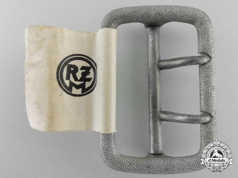 NSDAP Double Open Claw Belt Buckle (silvered version) Obverse