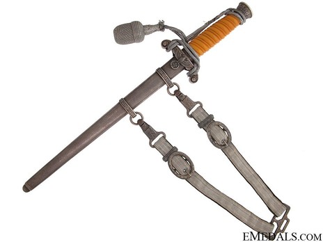 German Army Carl Eickhorn-made Early Version Officer’s Dagger Obverse in Scabbard