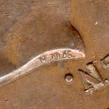 Bronze Medal (stamped "VDK") Obverse Detail