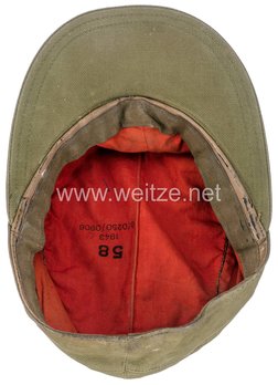 German Army Officer's Tropical Visored Field Cap M43 without Soutache Interior