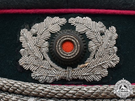 German Army Veterinary Officer's Visor Cap Wreath & Cockade Detail