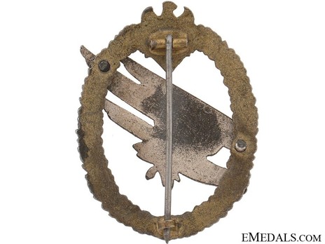 Army Paratrooper Badge, by F. Linden Reverse