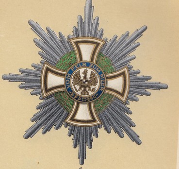 Royal House Order of Hohenzollern, Civil Division, Grand Commander Breast Star (in silver gilt) Obverse