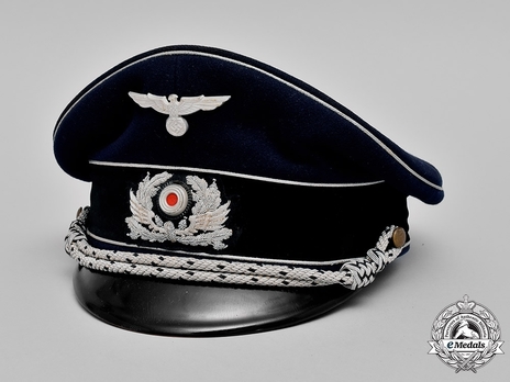 Reichsbahn Bahnpolizei/Bahnschutz Oberzugführer Visor Cap (Blue version) Profile