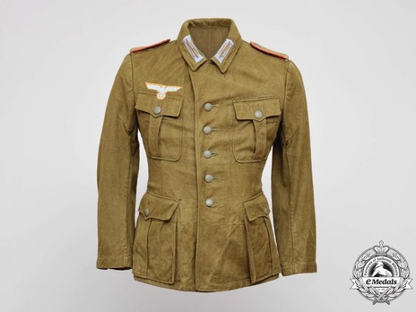 German Army Tropical Field Tunic With Pleats (EM version) Obverse