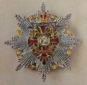 Order of Franz Joseph, Type II, Military Division, Grand Cross Breast Star (with silver swords)