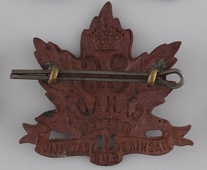 86th Infantry Battalion Other Ranks Cap Badge Reverse