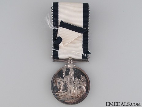 Silver Medal (with "TRAFALGAR" clasp) Reverse