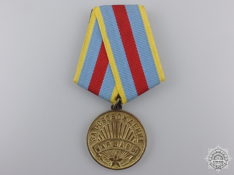 Liberation of Warsaw Brass Medal (Variation I) Obverse
