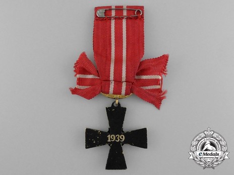 Order of the Cross of Liberty, IV Class Cross, Military Division (1939) Reverse