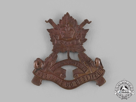 Fusiliers Du St. Laurent Officers Cap Badge Reverse