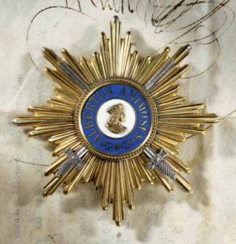 Albert Order, Type II, Military Division, Golden Grand Cross Breast Star Obverse