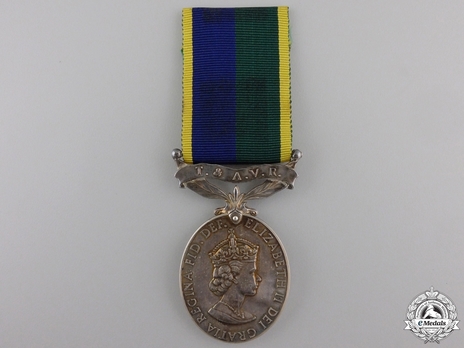 Silver Medal (for Territorial and Army Volunteer Reserve, 1954-) Obverse