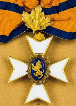 Schwarzburg Duchy Honour Cross, Civil Division, I Class Honour Cross (with oak leaves) Obverse