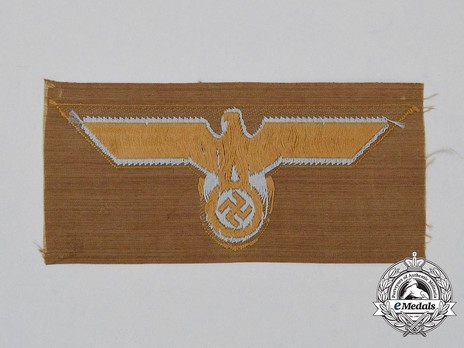 German Army Tropical NCO/EM's Breast Eagle (Rectangular Backing) Reverse