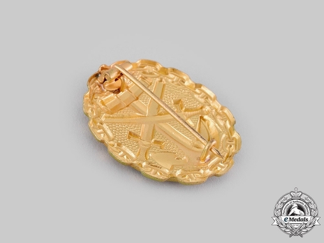Naval Wound Badge, in Gold (in bronze) Reverse