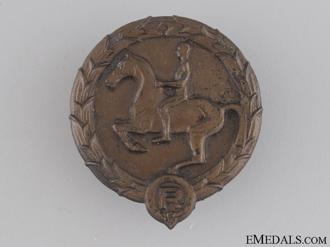 German Young Horseman's Badge (in bronze) Obverse