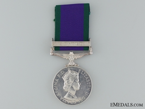 Silver Medal (with "BORNEO" clasp) Obverse