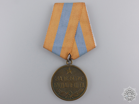 Capture of Budapest Brass Medal (Variation I)  Obverse 