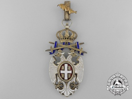 Order of the White Eagle, Type II, Military Division, II Class (with oak leaf) Obverse