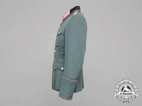 German Army Armoured Officer's Piped Field Tunic Left Side