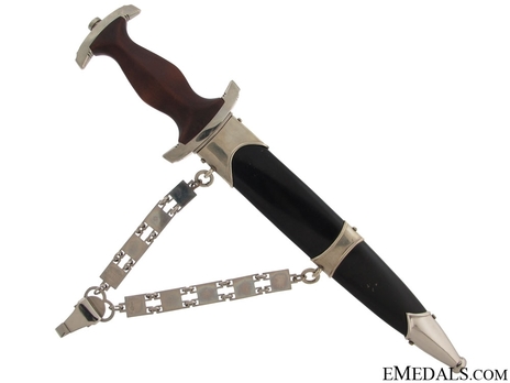 NSKK M36 Chained Service Dagger by F. Herder Reverse in Scabbard