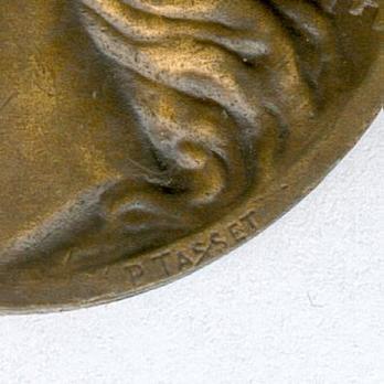Bronze Medal (stamped “P.TASSET,” 1926-1959) Details Obverse