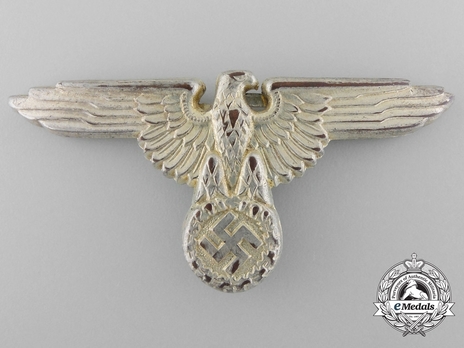 Allgemeine SS Metal Cap Eagle Type II, by Deschler Obverse