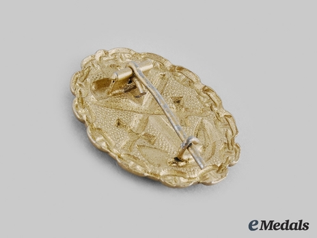 Naval Wound Badge, in Gold (in iron) Reverse