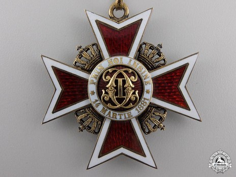 Order of the Romanian Crown, Type II, Civil Division, Grand Officer's Cross Obverse