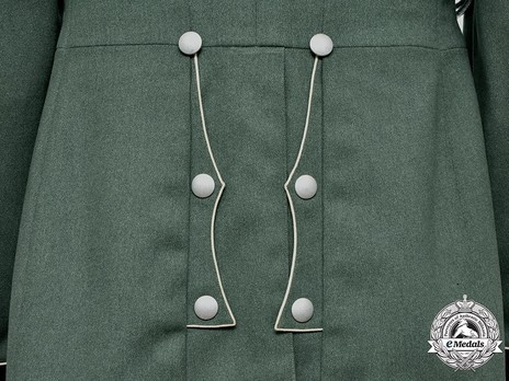 German Army Infantry Officer's Dress Tunic Reverse Detail