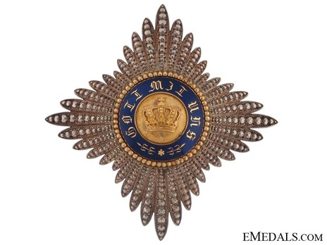 Order of the Crown, Civil Division, Type I, II Class Breast Star (in silver gilt) Obverse
