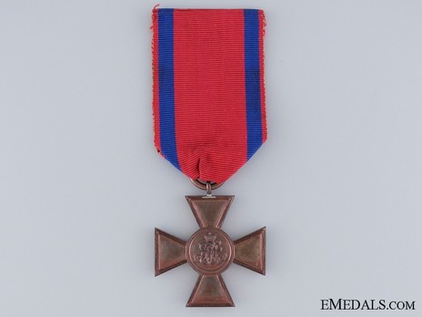 Long Service Award for Gendarmes, Cross for 18 Years Obverse