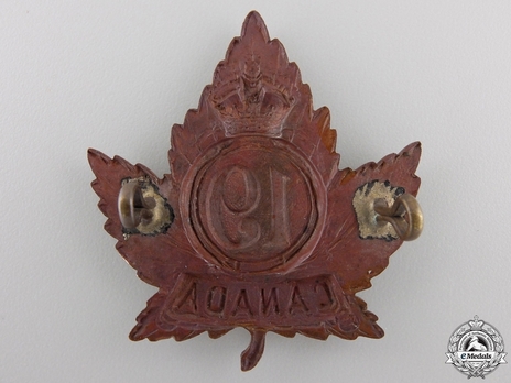 19th Infantry Battalion Other Ranks Cap Badge (Circle) Reverse