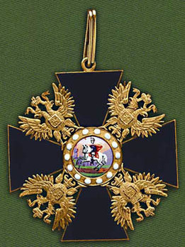 Order of Saint Alexander Nevsky Badge (with Black enamel) Obverse