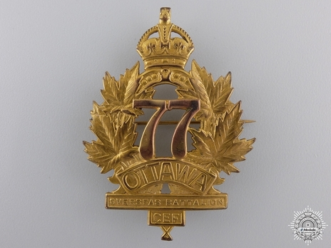 77th Infantry Battalion Officers Cap Badge Obverse