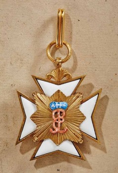 House Order of the Golden Flame, Cross (with rubies) Reverse