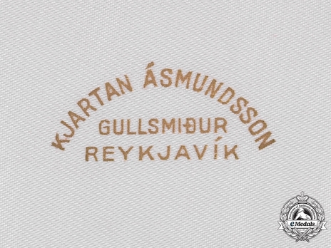 ICELAND, REPUBLIC. AN ORDER OF THE FALCON, COMMANDER'S CROSS, BY KJARTAN ASMUNDSSON, C.1950