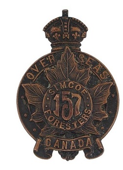 157th Infantry Battalion Other Ranks Cap Badge Obverse