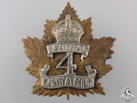 4th Infantry Battalion Other Ranks Cap Badge Obverse
