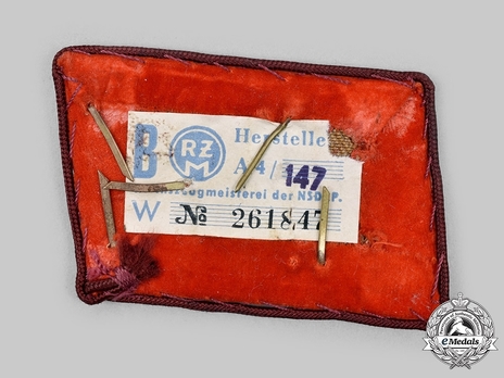 NSDAP Befehlsleiter Type IV Gau Level Collar Tabs Reverse