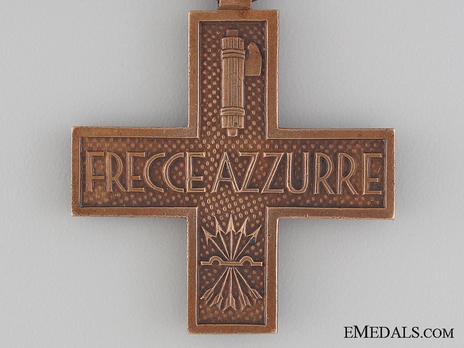 Commemorative Cross for "Frecce Azzurre" Division Volunteers Reverse