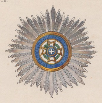 Order of the Redeemer, Type I, Grand Cross Breast Star Obverse Illustration